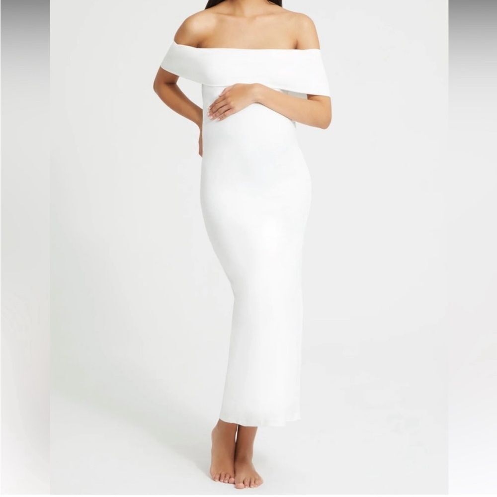 Elegant Off-Shoulder White Dress